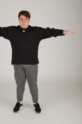 Whole Body Man T poses Casual Overweight Standing Street photo references